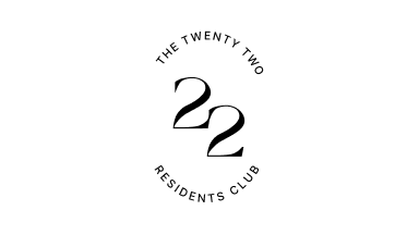 Twenty-two logo with text: The Twenty Two Residents Club